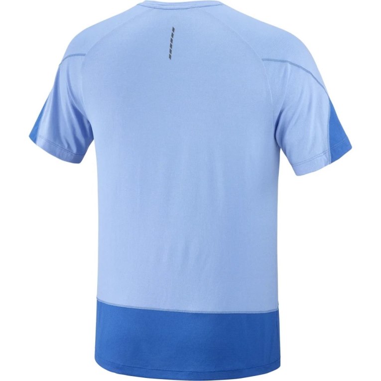 Blue Salomon Cross Run Graphic Short Sleeve Men's T-Shirts | IE HN0729